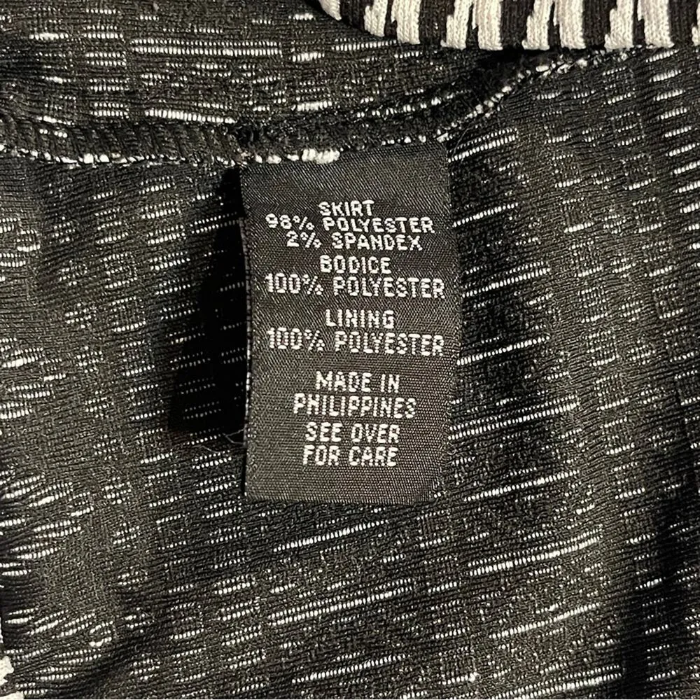 I.N. San Francisco 3/4 Split Sleeve Dress Royal Blue Black White Small - Image 9