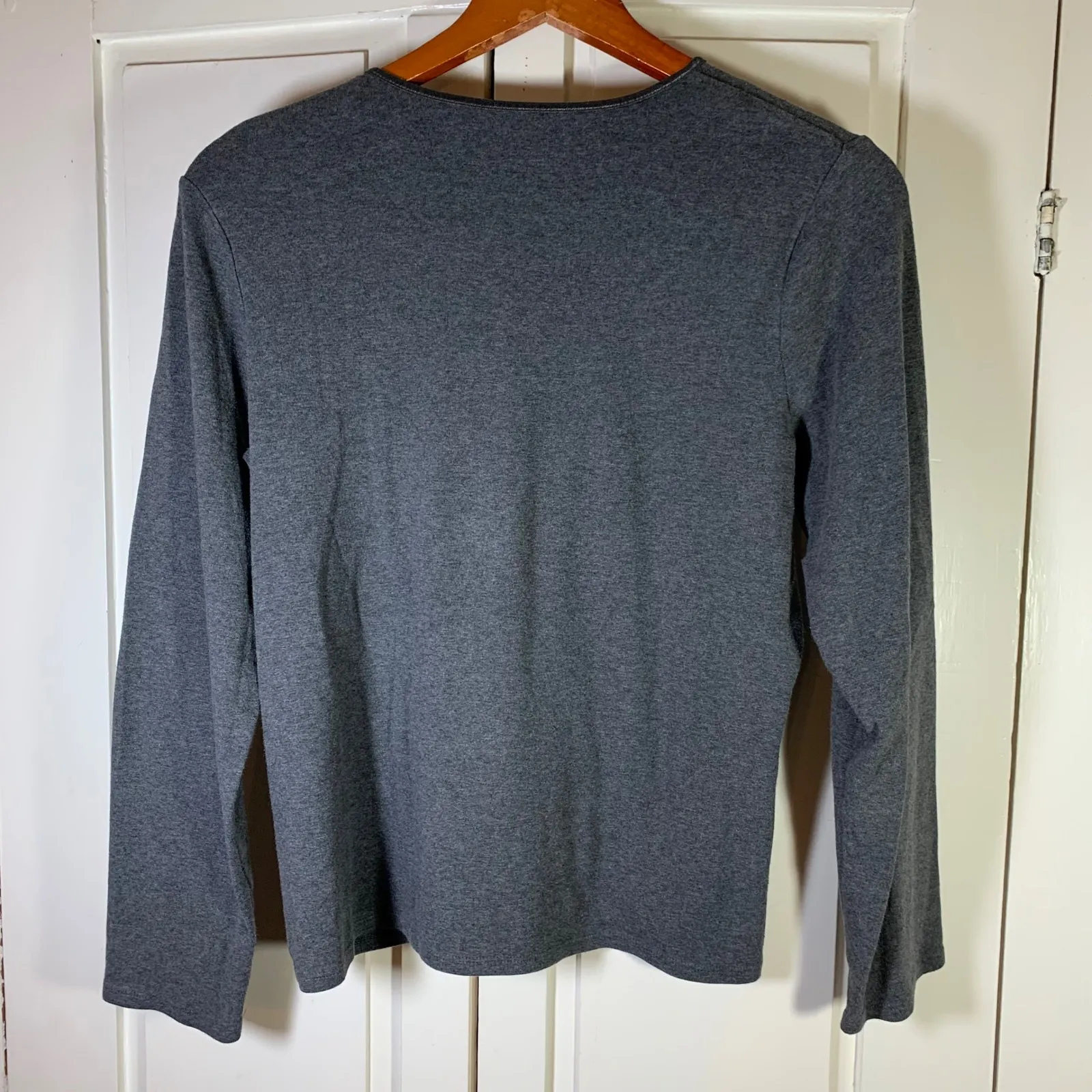 J jill long sleeve compassion tee gray crew neck basic everyday size M minimal Size M - Image 2