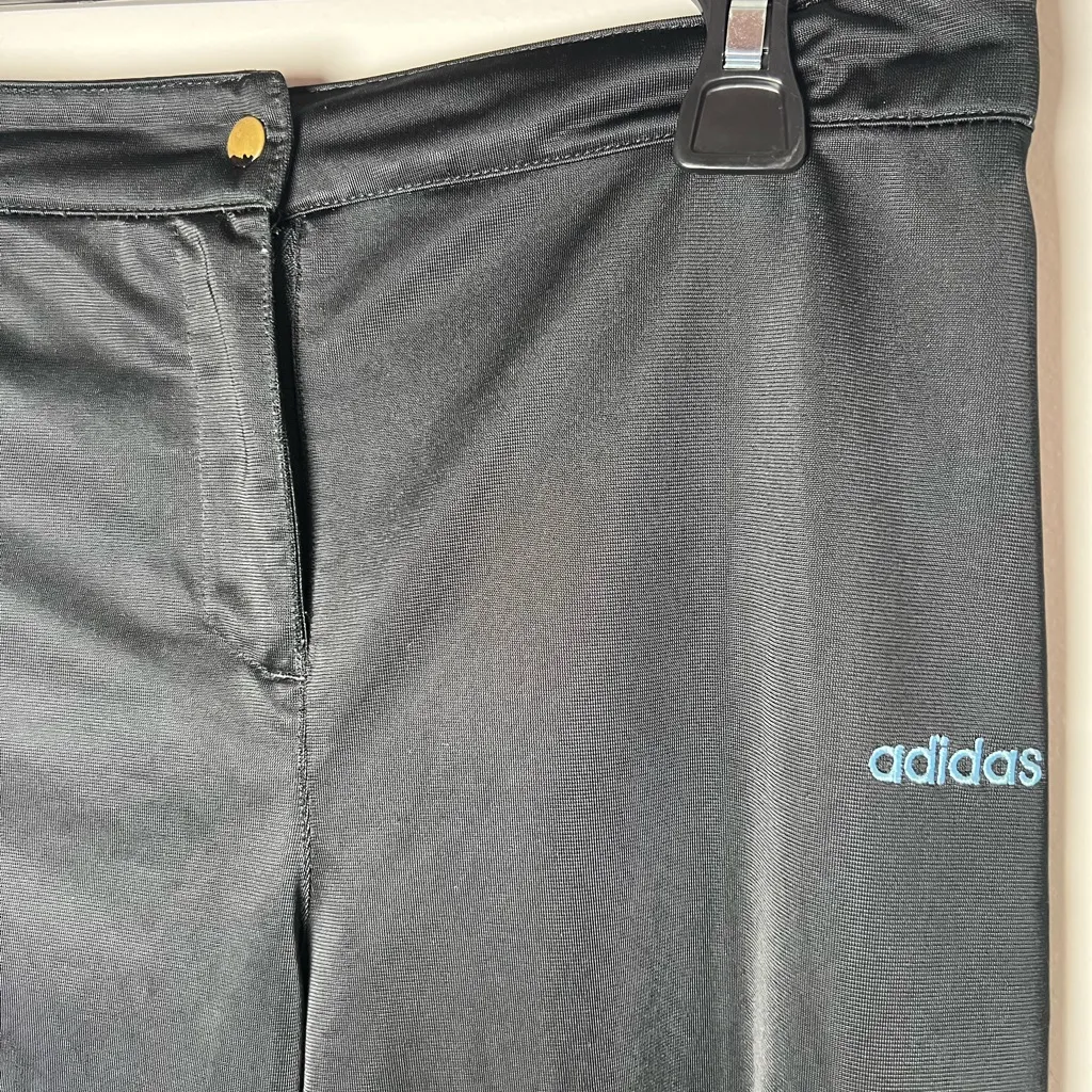 Adidas Y2k Wide Leg Crop 3 Stripe Athletic Track Pants Streetwear Size M - Image 2