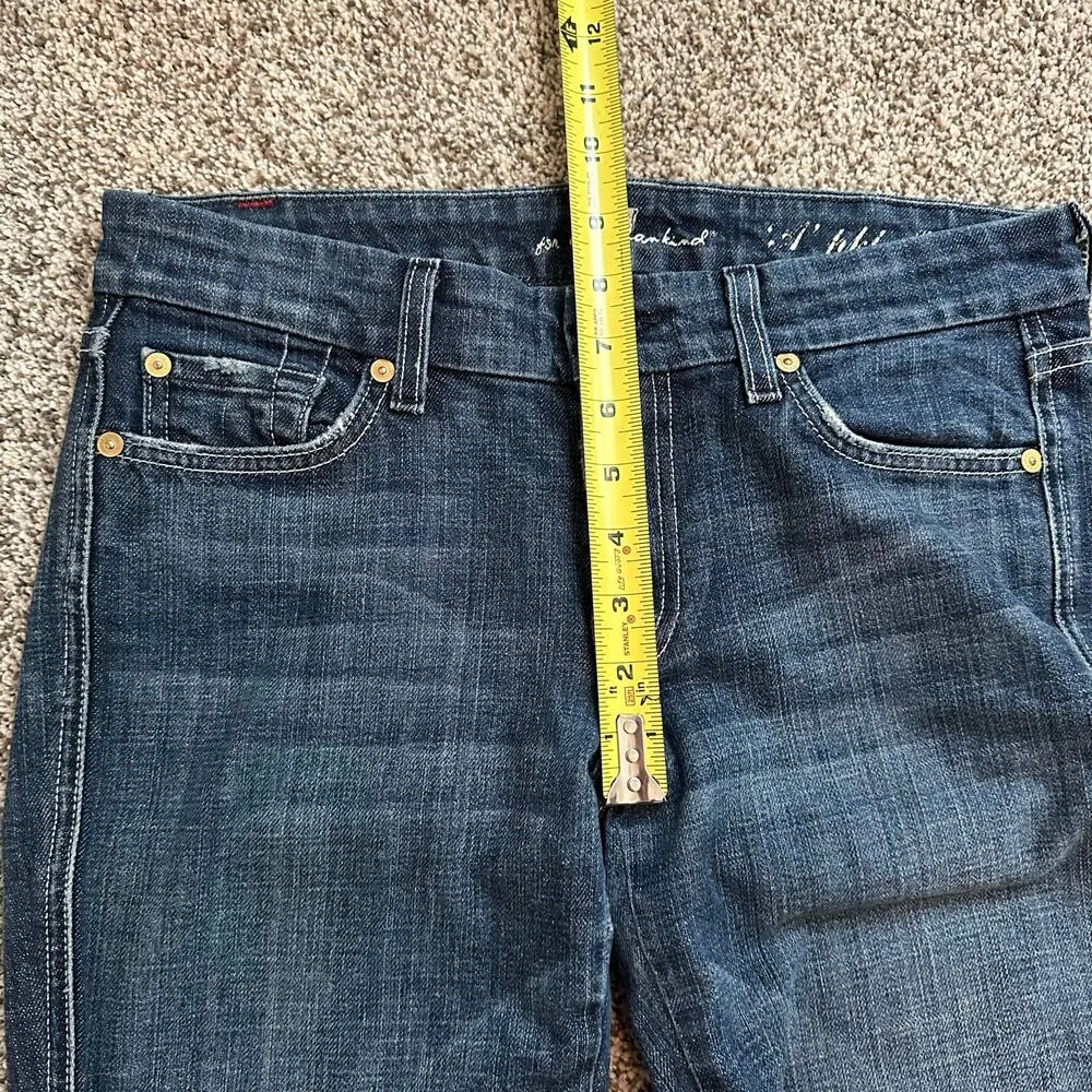 7 For All Mankind dark wash "A" pocket flip flop jeans size 27 - Image 11