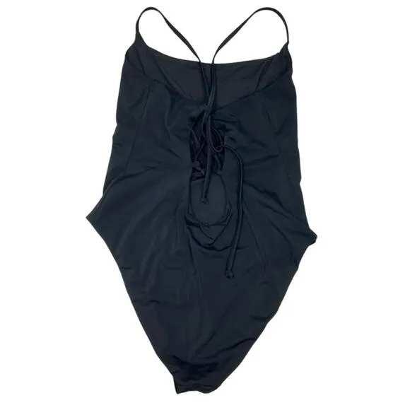 ANDIE‎ nwot THE FIJI black lace up back one piece swimsuit M - Image 4