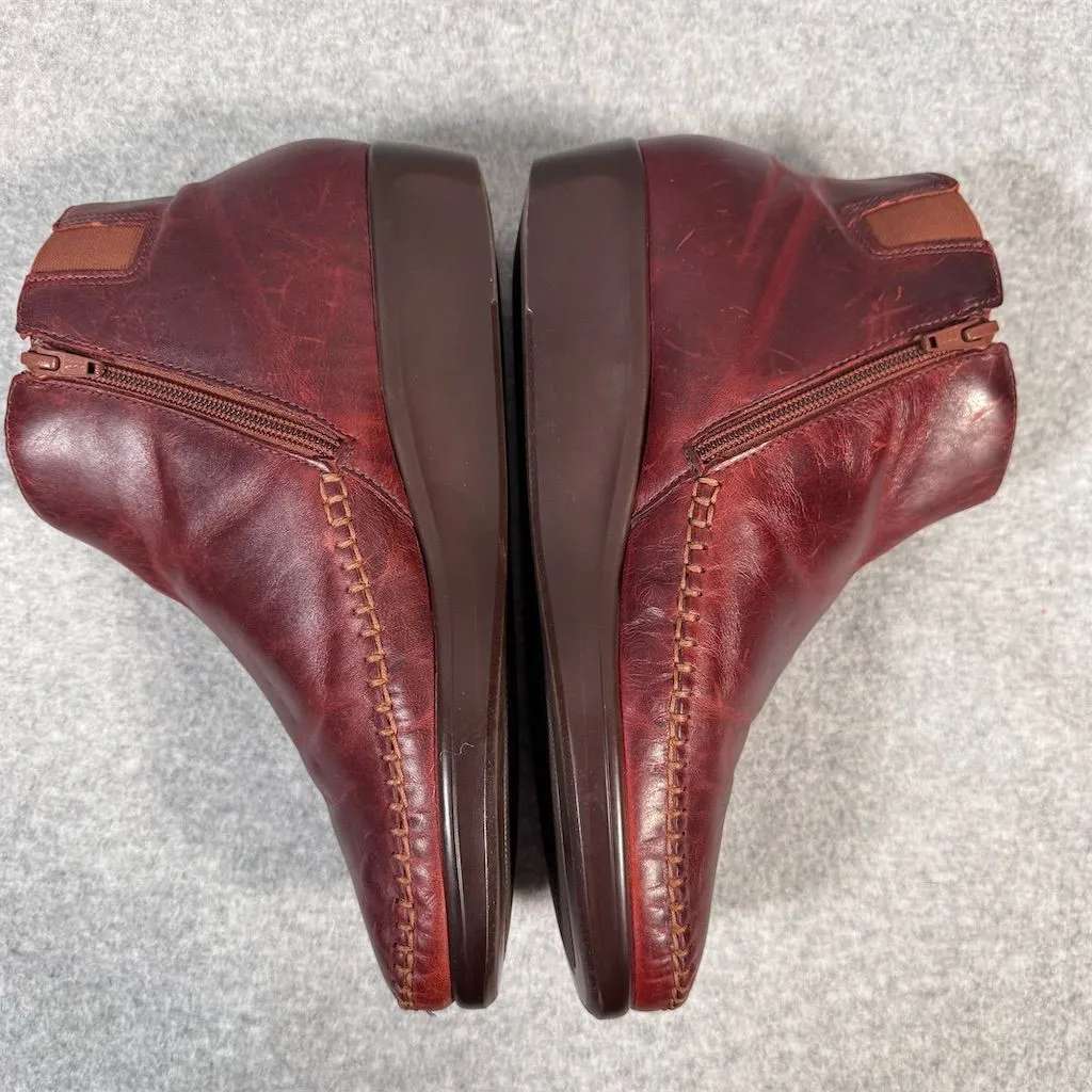 SAS Sportswear SAS Women's Jade Ankle Boots Burgundy Size 9.5 Zip Closure - Image 8