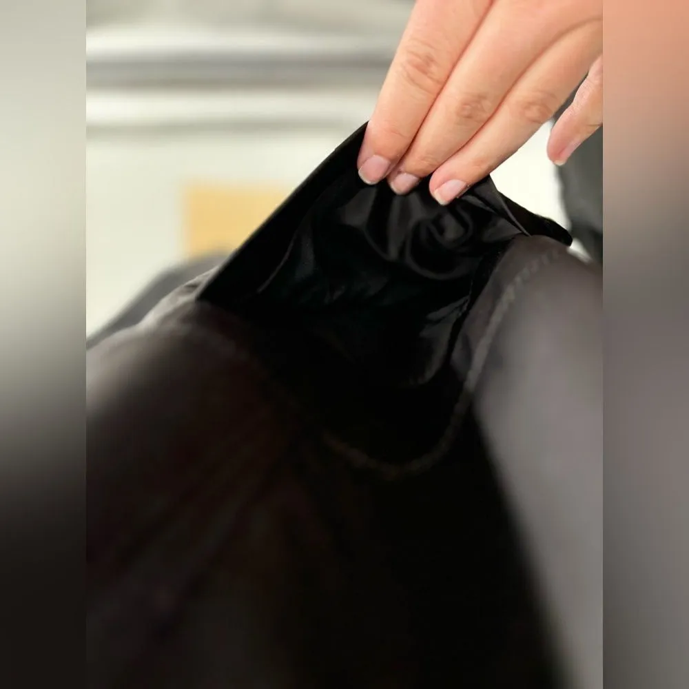 Company Ellen Tracy black raccoon  fur trim jacket size Large - Image 8