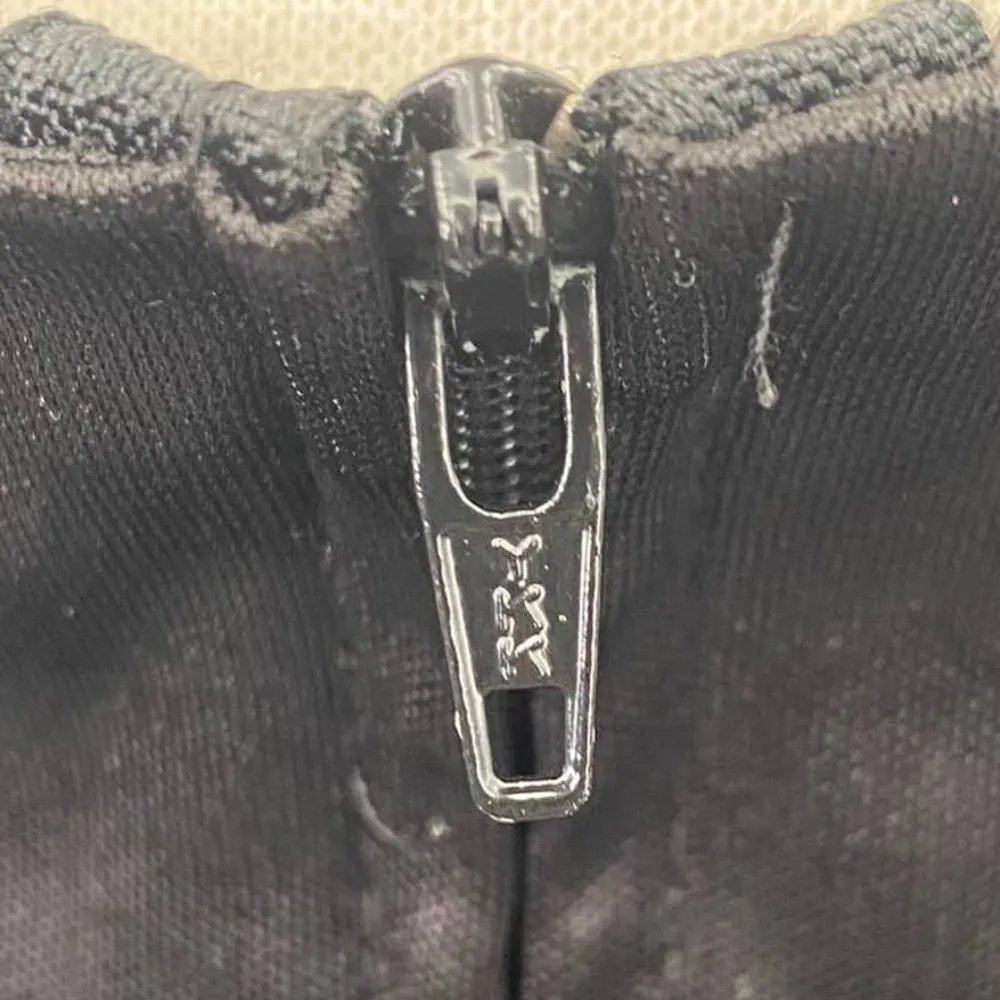 Vintage Black Jumpsuit Diamonds Run Silky Sweetheart Neckline Womens XL - Image 9