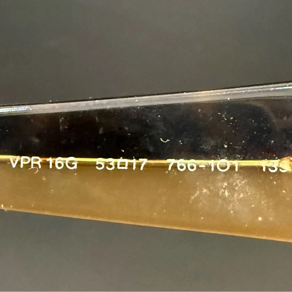 Prada  VPR 16G 766-101 Brown Tortoise Shell 53-17-135 Rectangular Eyeglass Frame - Image 10