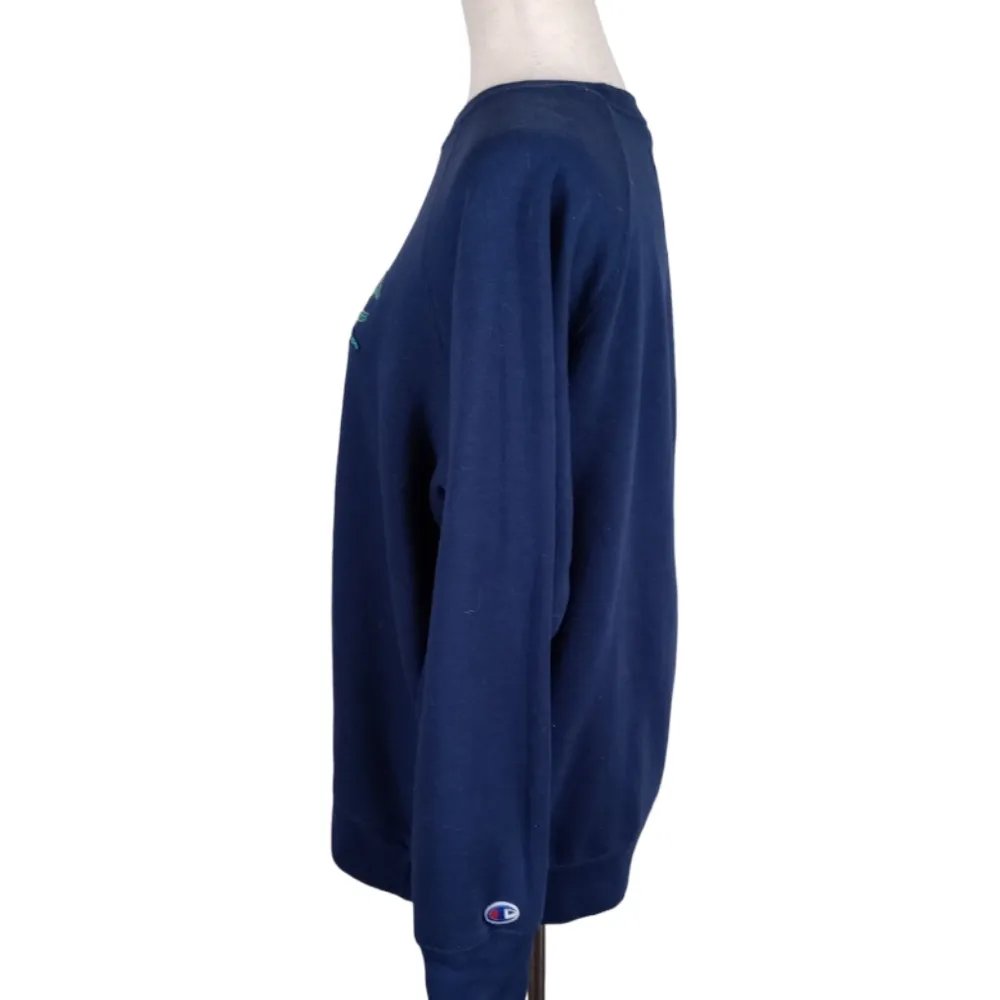 Champion Women's Large Powerblend Fleece Sweatshirt Navy - Image 5