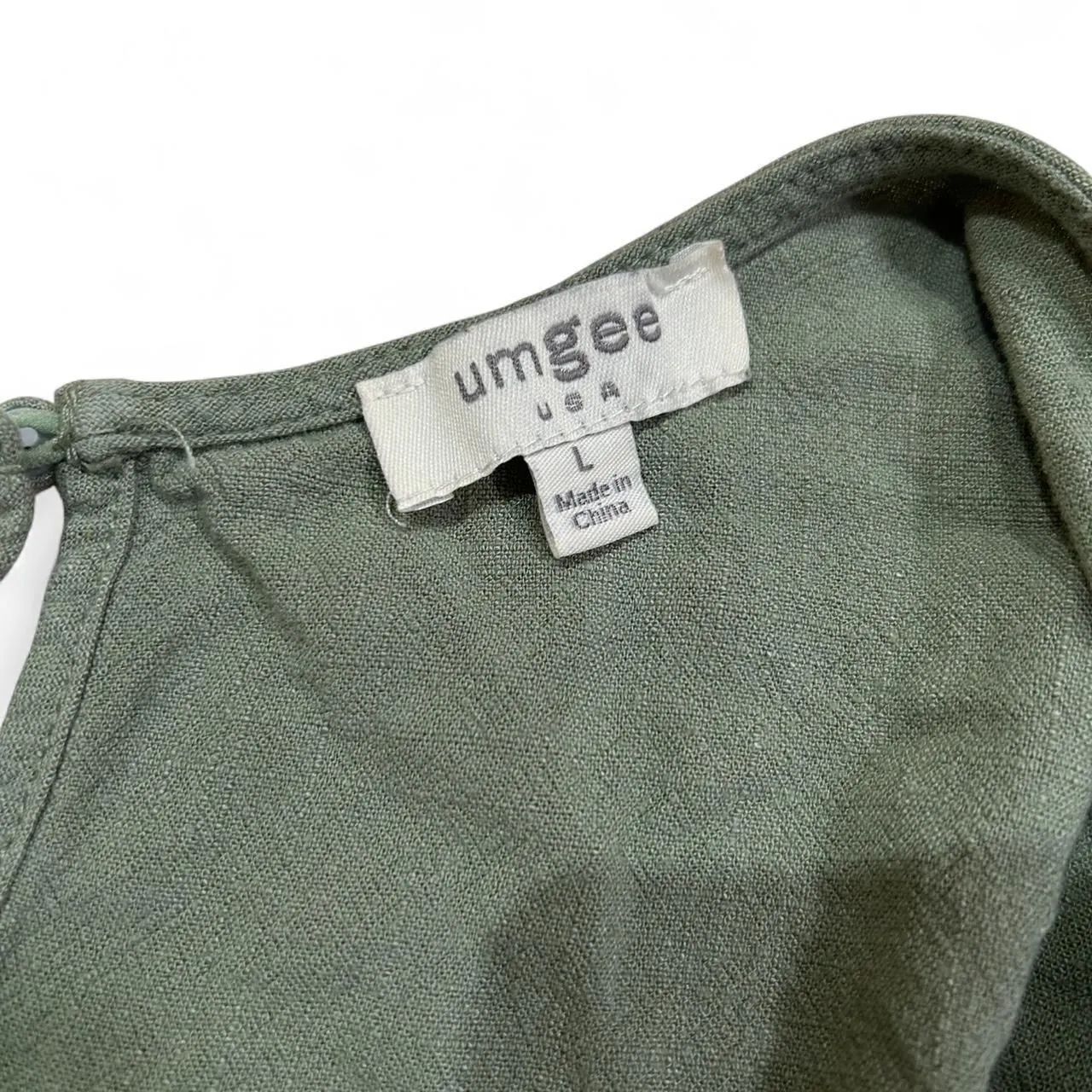 Sage Green Linen Blend Sleeveless Romper - Image 6