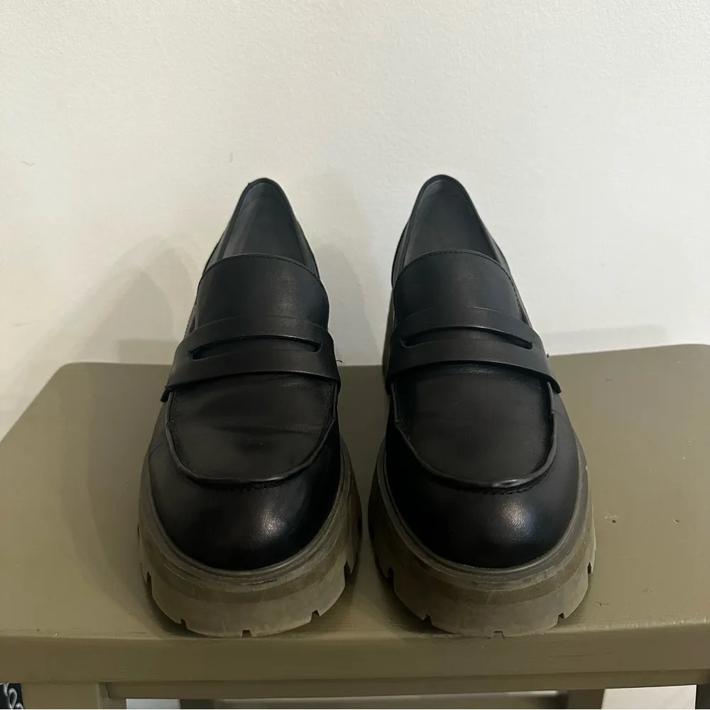 Marc Fisher LTD Latika Black Platform Lug Sole Loafer Slip-on Womens Shoe Sz 8.5 - Image 5