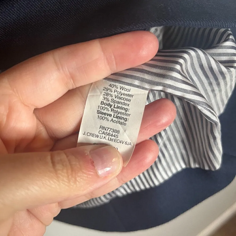 J. Crew navy blue wool blend blazer - Image 5