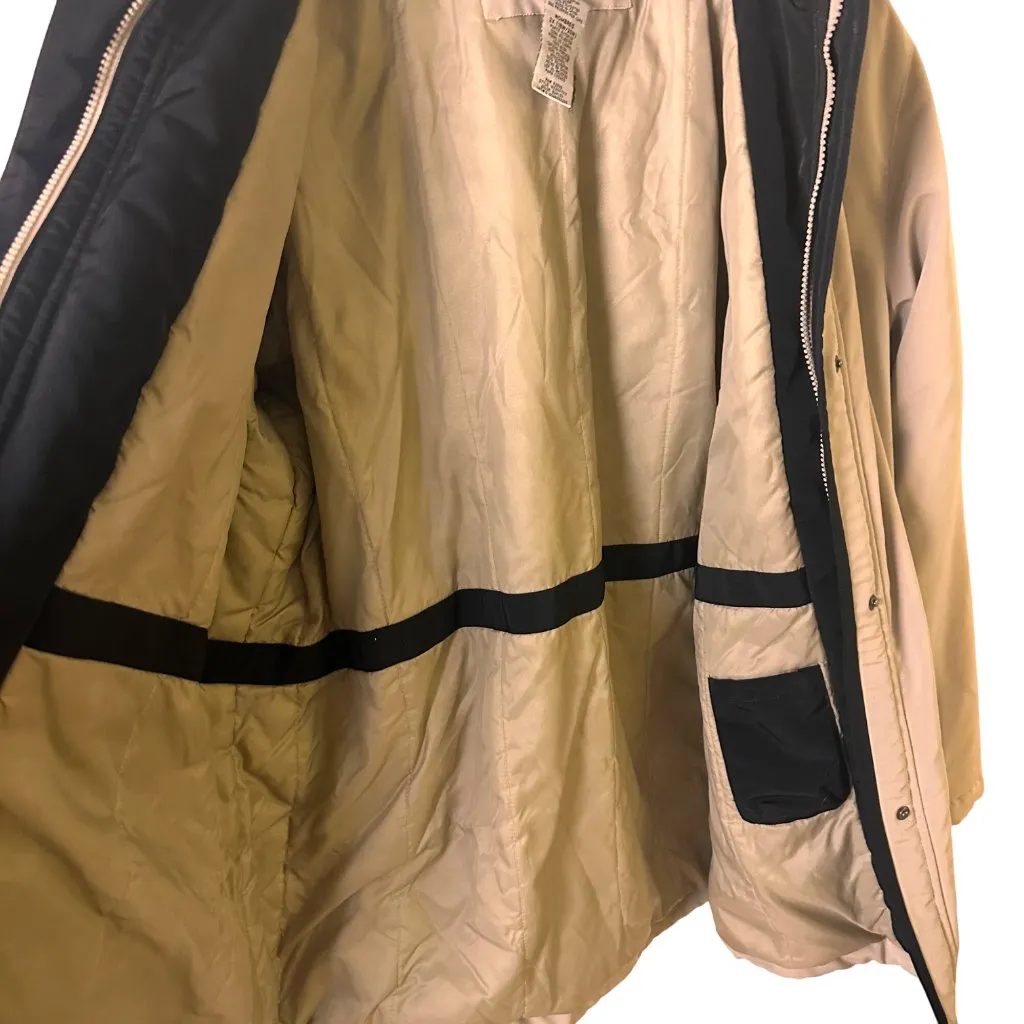 White Stag Size 2X Plus Beige Jacket Hooded Snap Front Water-Resistant Women - Image 8