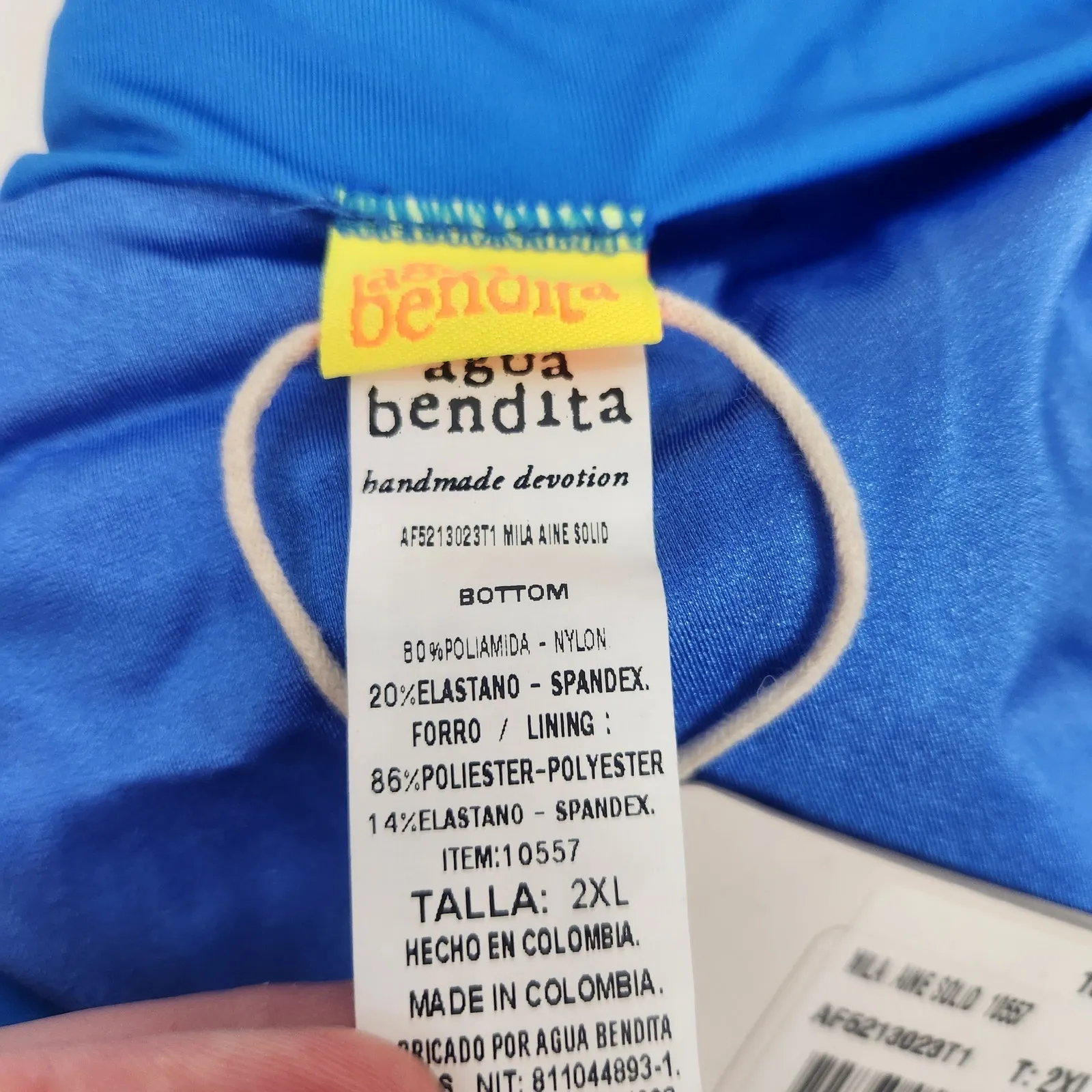 Agua Bendita Mila Bikini Bottom in Aine Blue Size 2XL NWT - Image 6