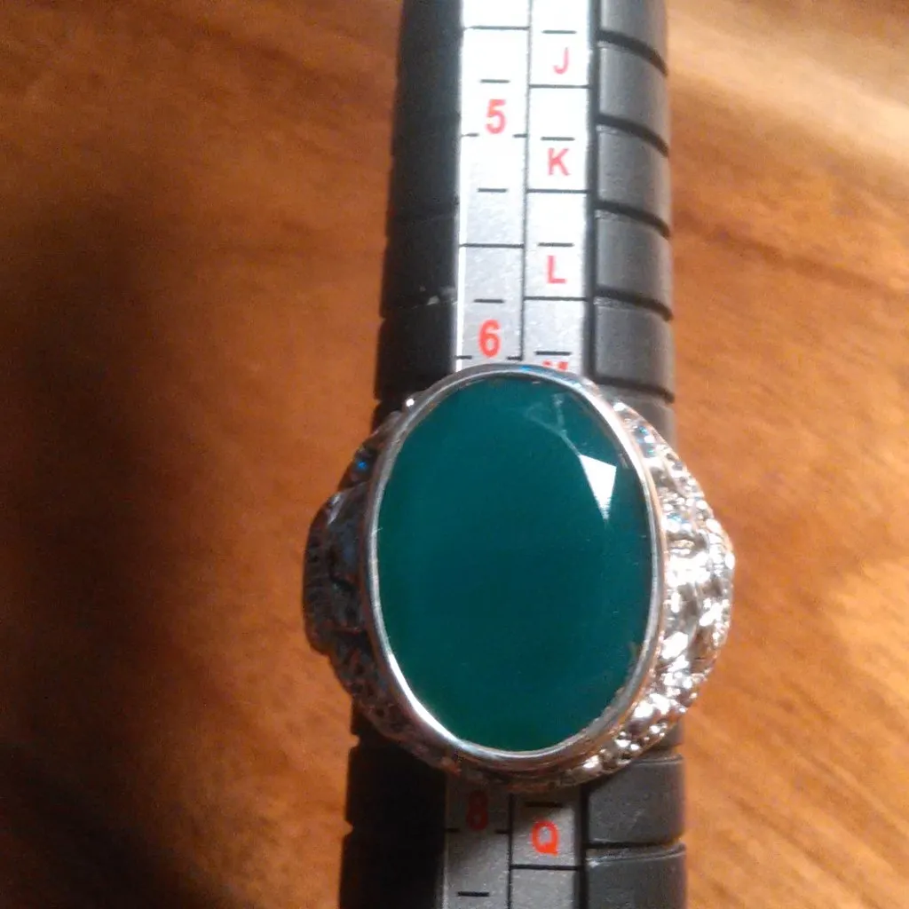 Bali Legacy Verde Onyx Sterling Silver Dragon Ring (Size 7) - Image 4