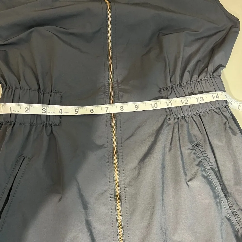 Finley Dress Womens Small Black Jaqueline Hood Full Zip Cinched Waist Sleeveless - Image 14