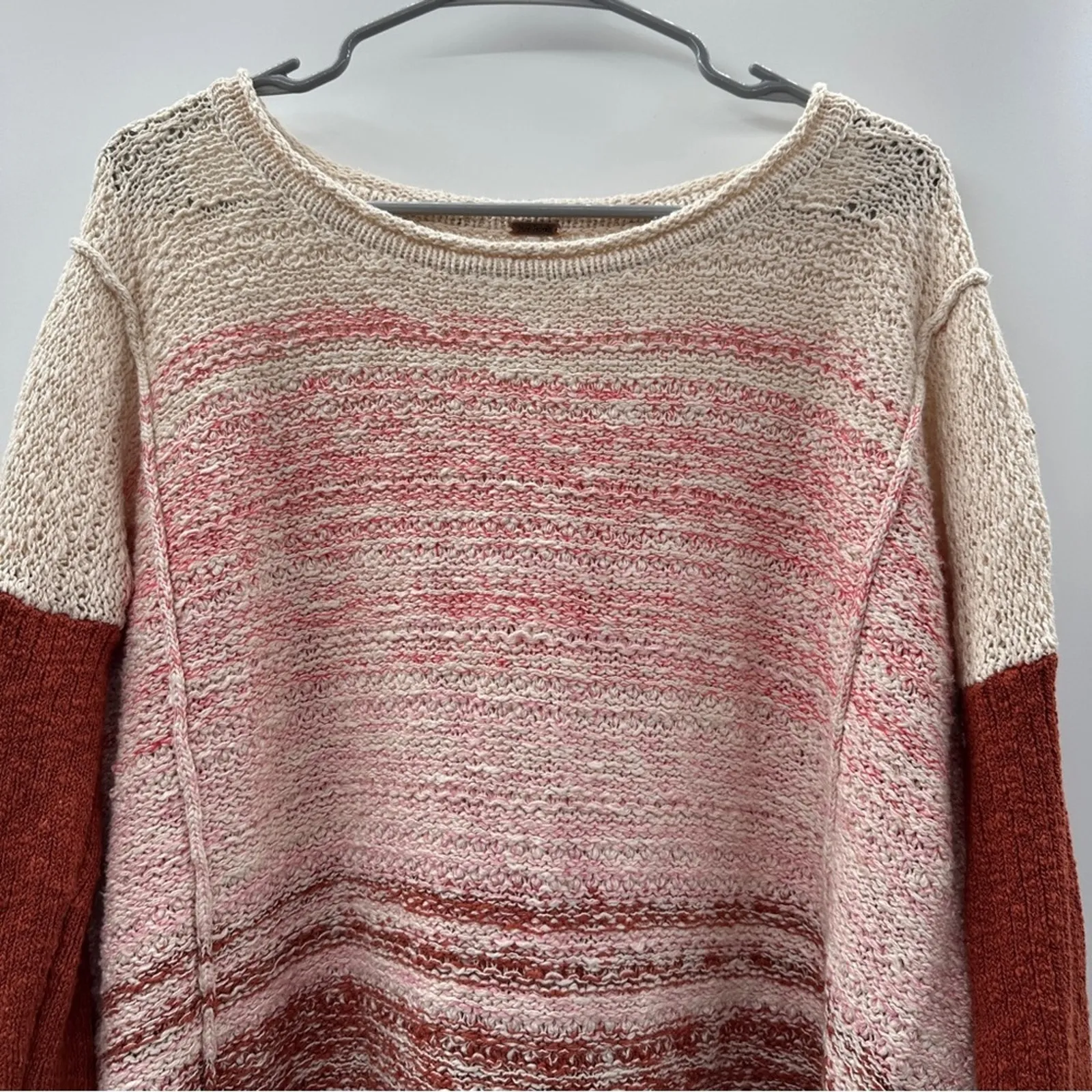 Free People Side Split Pullover Sweater Dress Women's Size XS/S Rust‎ - Image 3