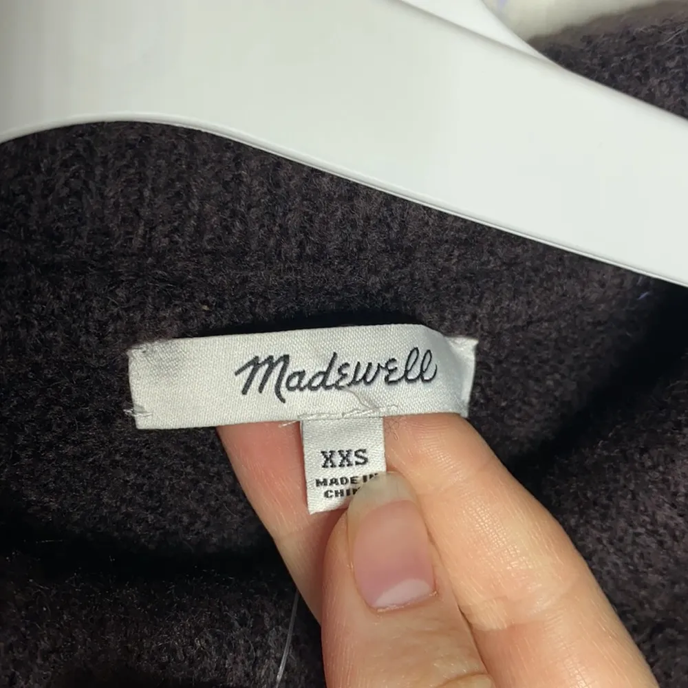 Madewell Fulton Pullover Rollneck Sweater in chocolate color size XXS - Image 86
