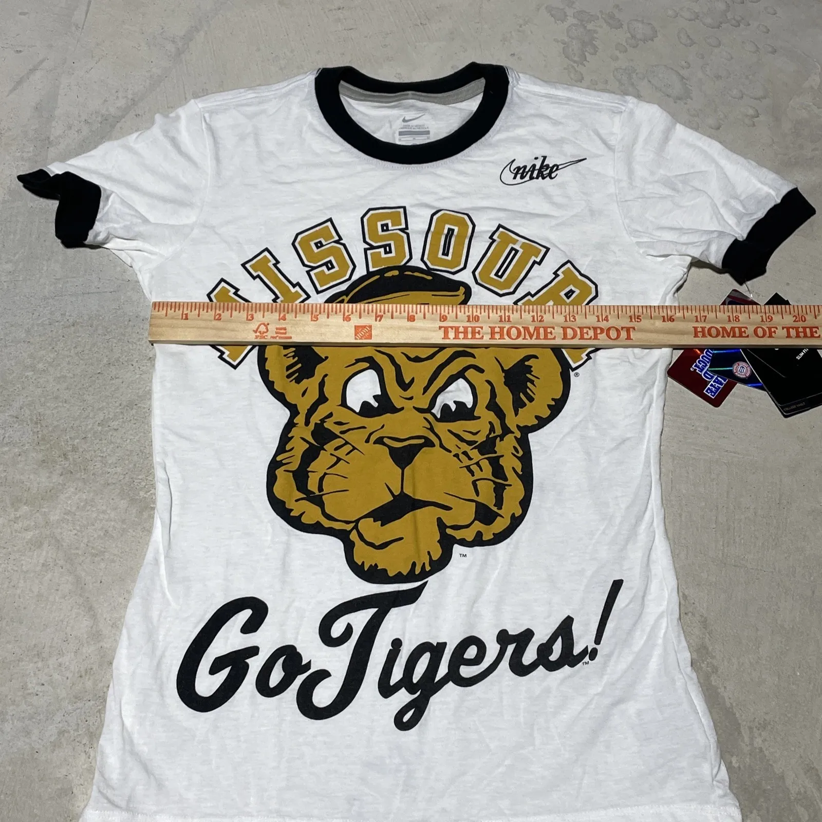 NWT Nike NCAA University Missouri Mizzou Tigers T Shirt Ringer Women's SZ M - Image 6