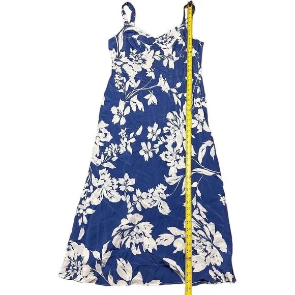 NWT‎ Madewell Women's Blue Floral Tank Midi Dress Size 14 Spring Summer - Image 6