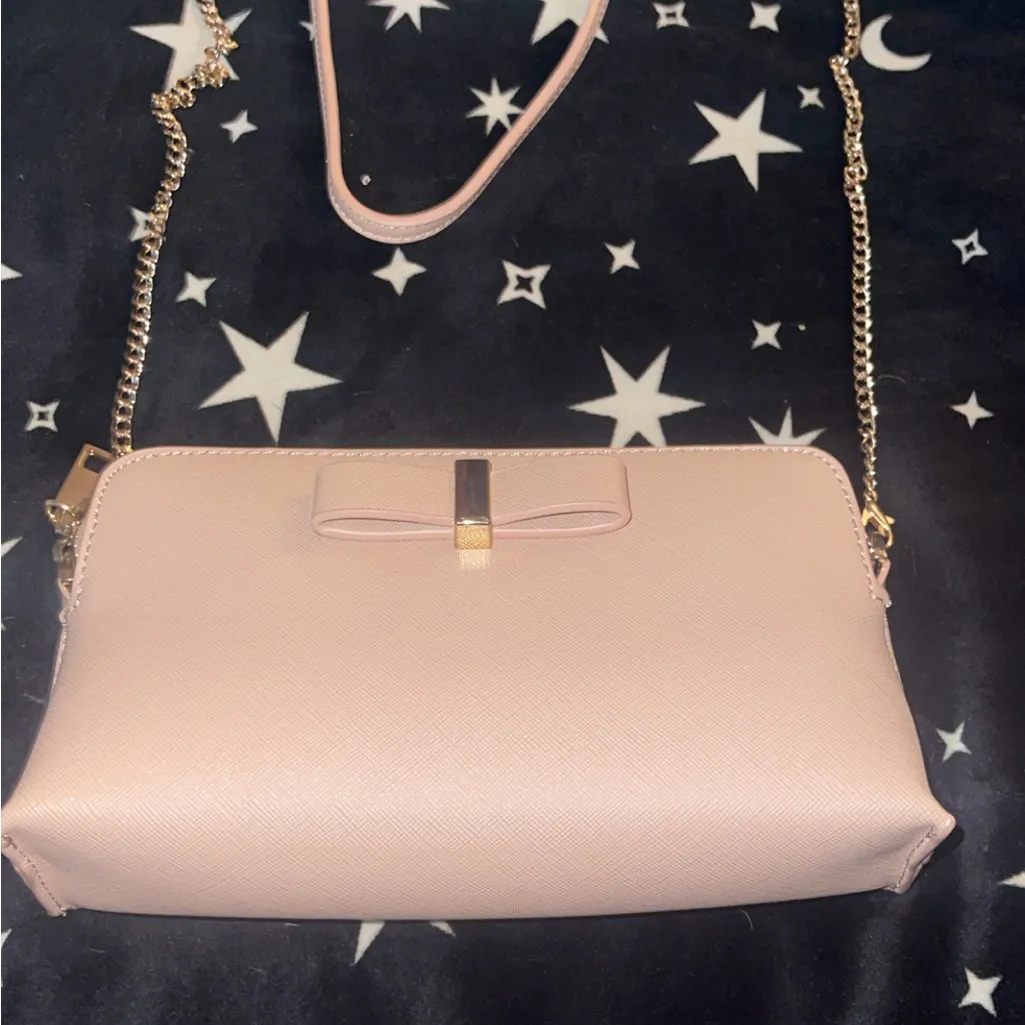 Elegant Pink Bow Accent Women's Bag Set - Image 6