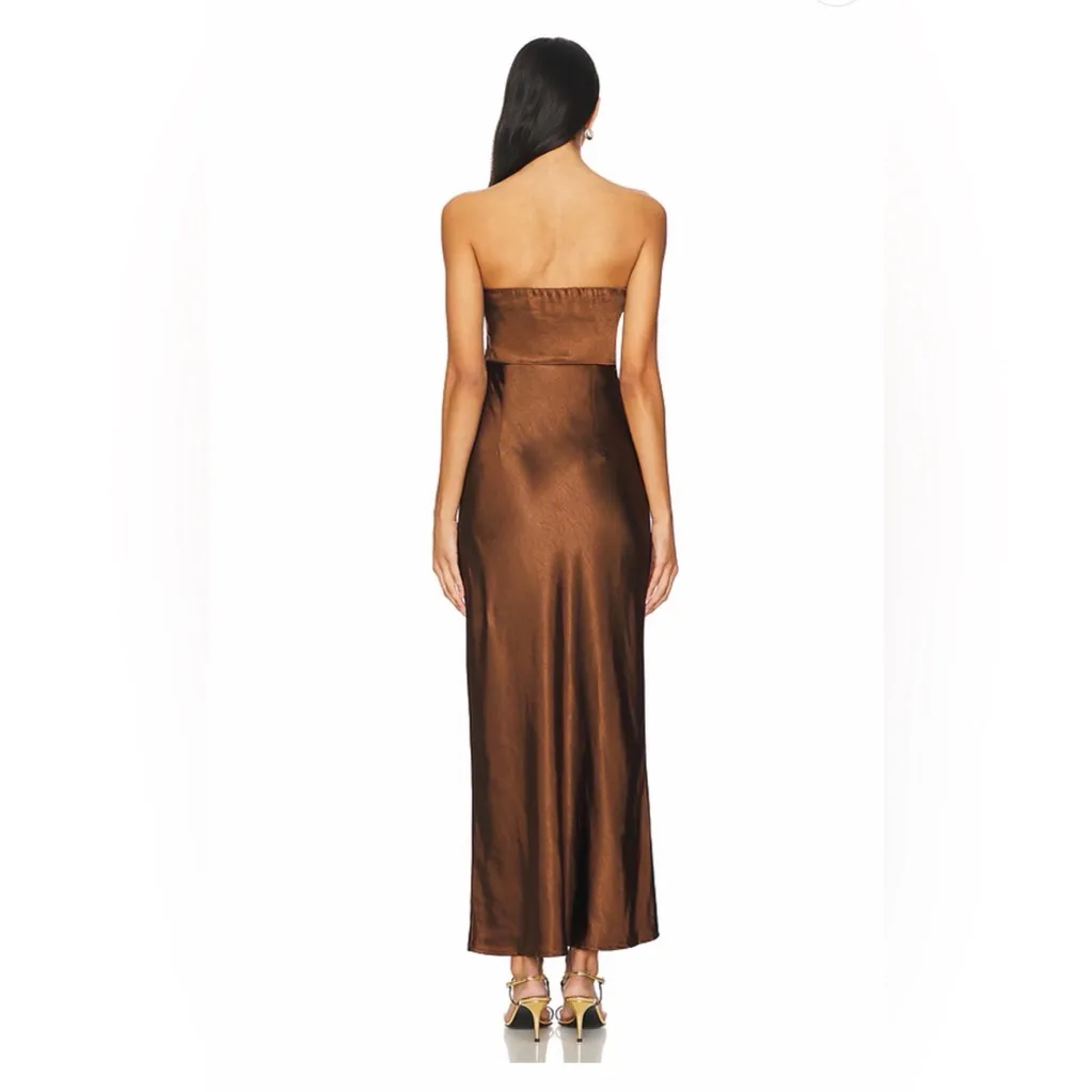 NWT Runaway The Label REVOLVE Kristine Dress in Chocolate, size L - Image 3