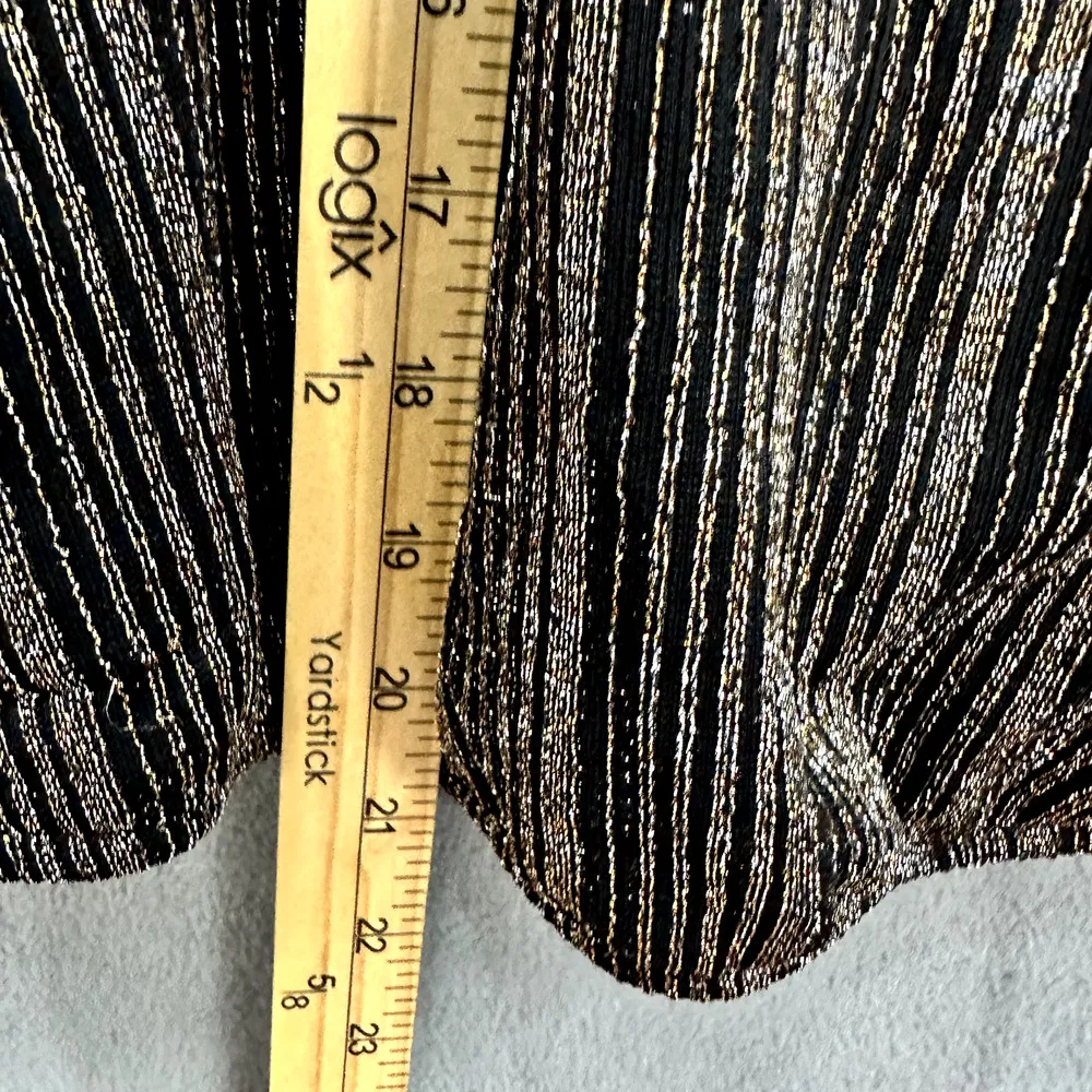 Express Crop Top Womens XS Black Shimmer Metallic Strappy Glam Party‎ Boho Y2K - Image 5