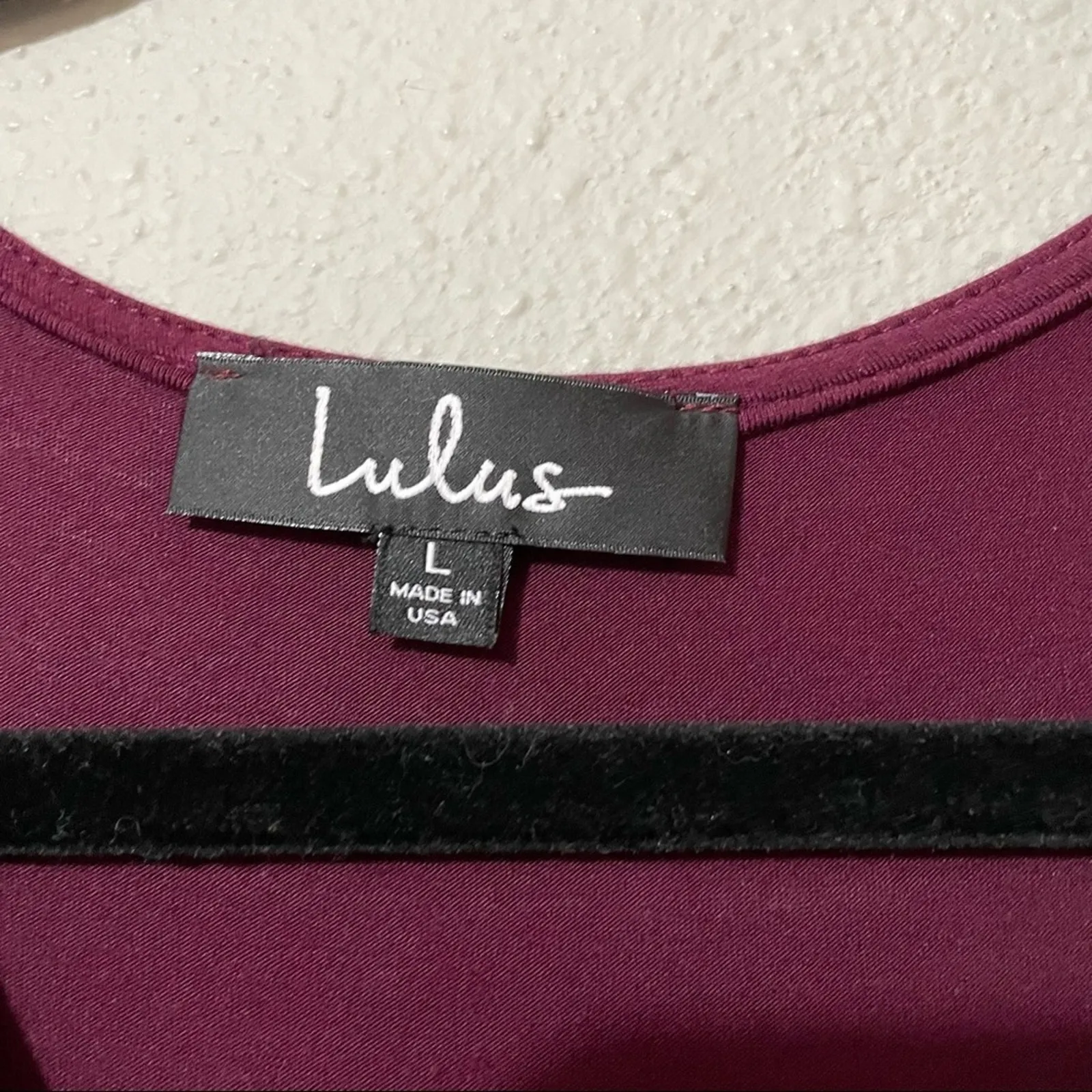 Lulus Burgundy Long Sleeve Wrap Front Midi Dress Womens L Boho Fall Bridesmaid - Image 5