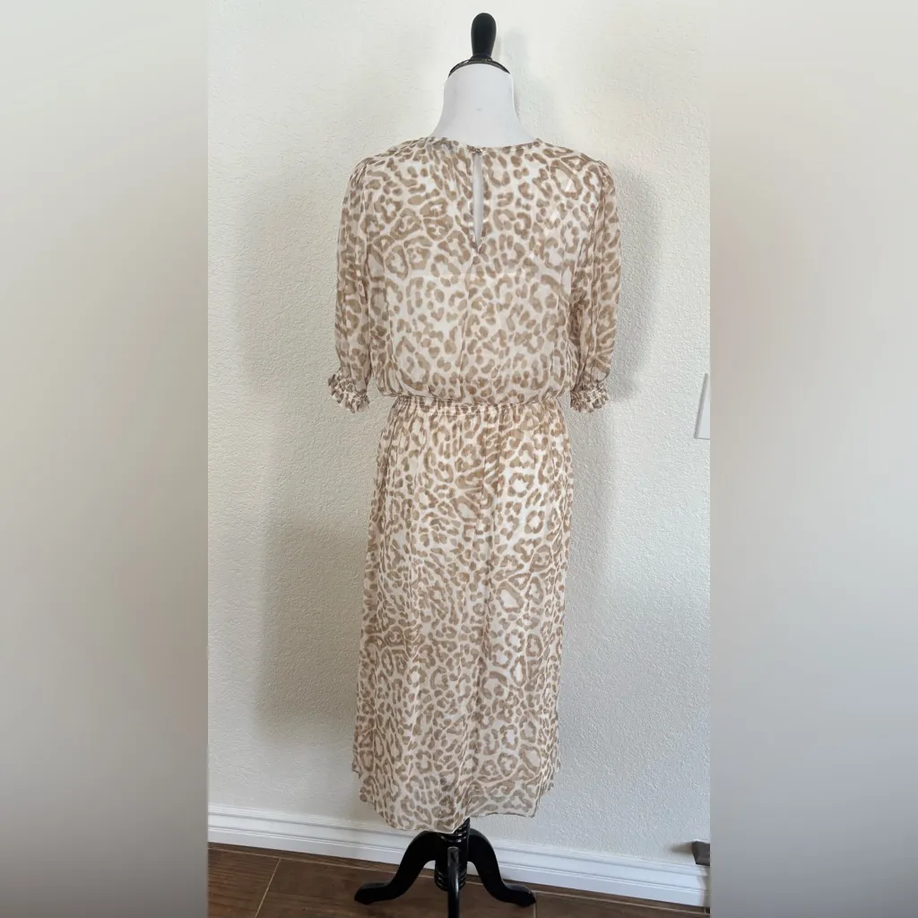 Tommy Hilfiger Beige Leopard Print Maxi Dress - Image 2