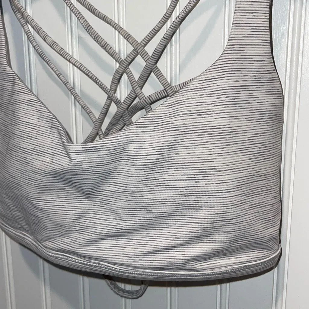 Lululemon Athletica Womens‎ Free To Be Serene Strappy Sports Bra Gray Size 10 - Image 5