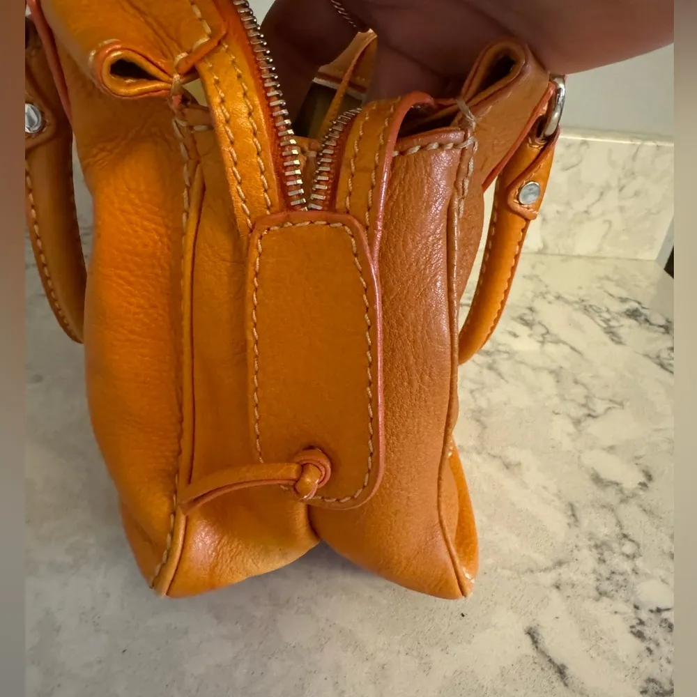 Tod's  Orange Slouchy Leather Shoulder Bag - Image 8