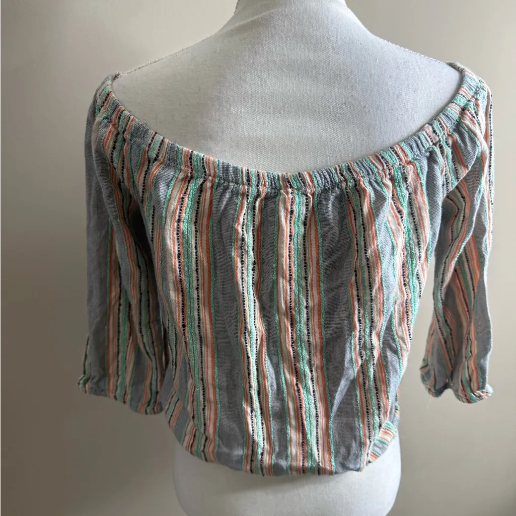 Vintage Charlotte Russe Striped Off-Shoulder Women's Top size medium - Image 6