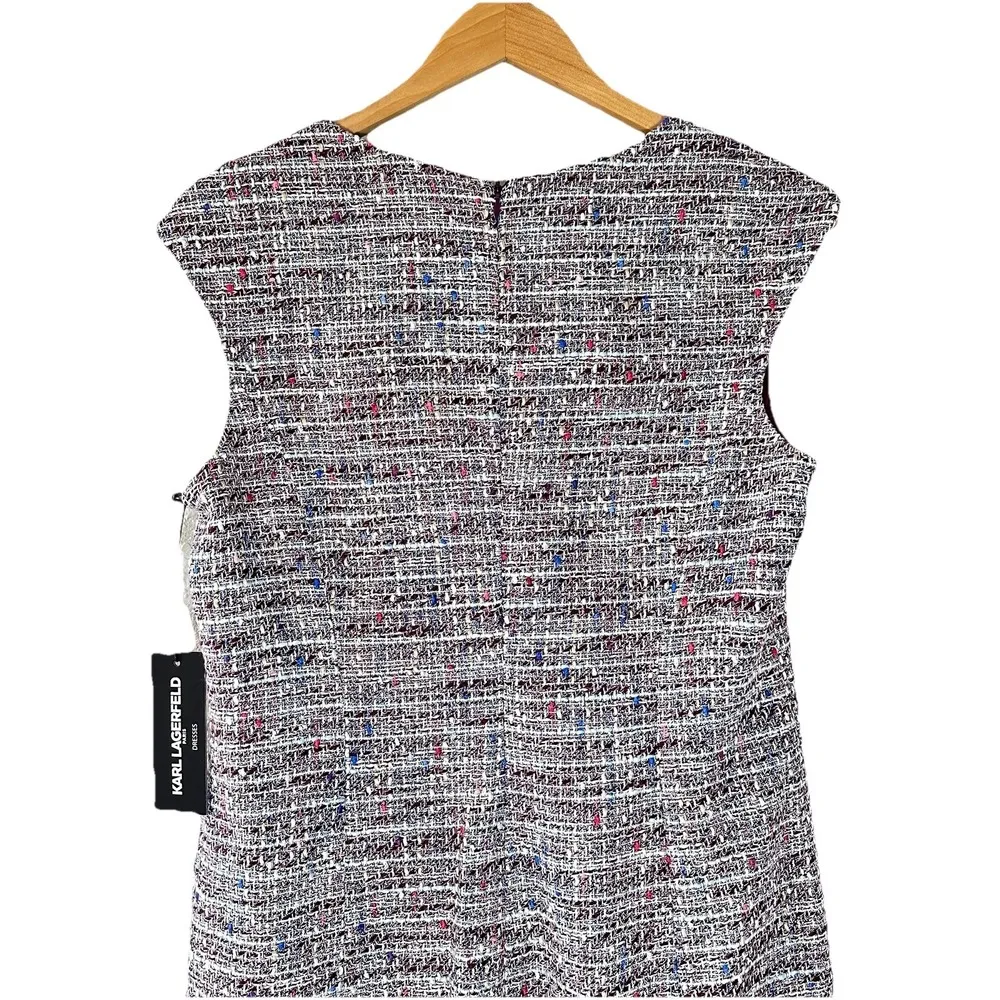 Karl Lagerfeld Paris Womens Tweed Double Breasted Dress Size 10 NWT Quiet Luxury - Image 6