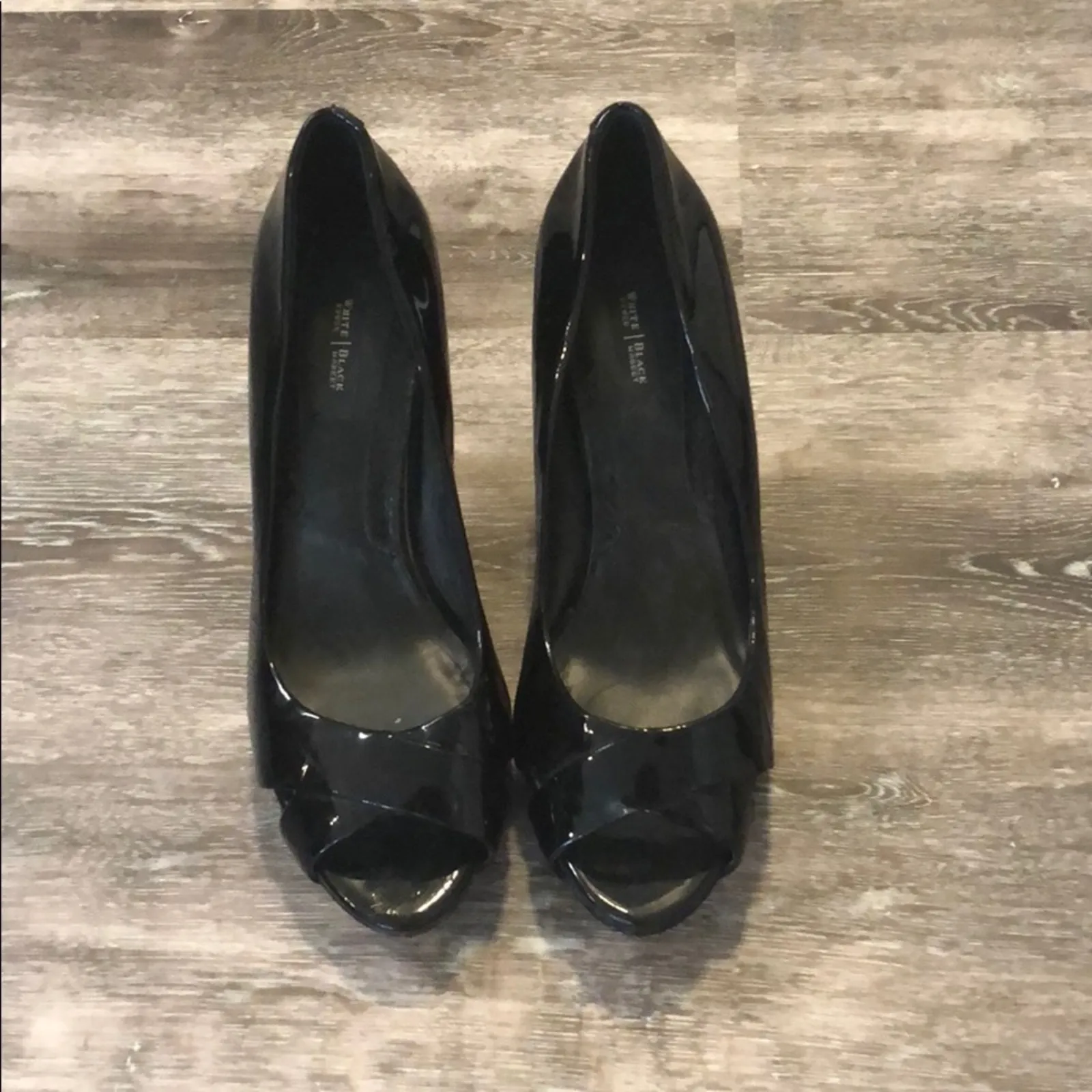 White House Black Market Patent Leather Heels 9 - Image 2