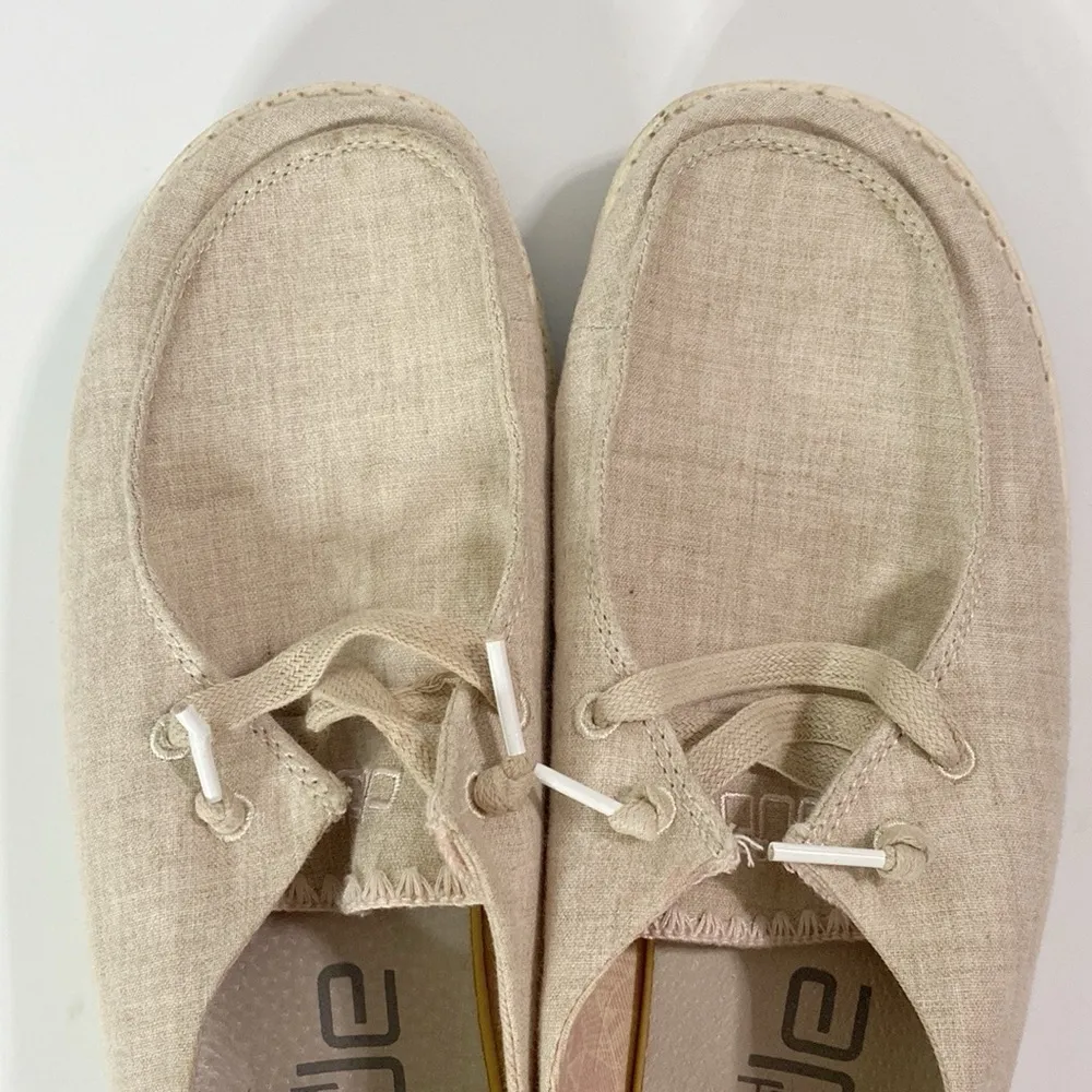 Hey Dude Wendy slip on canvas shoes with embroidery in Dusty Inca size 9 - Image 2