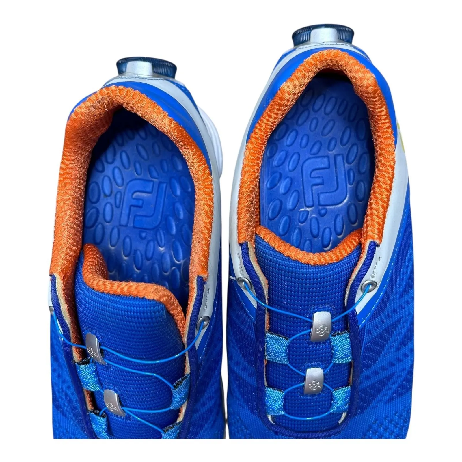 FootJoy BOA Dial Golf Shoes Size 5.5 M Blue Orange Lace Free Cleats 98031 FJ - Image 8