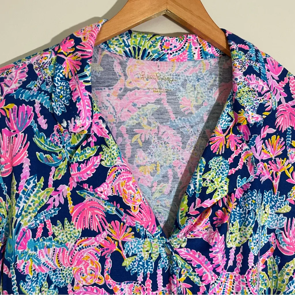 Lilly Pulitzer  PJ Knit Long Sleeve Button Down Top - Image 5