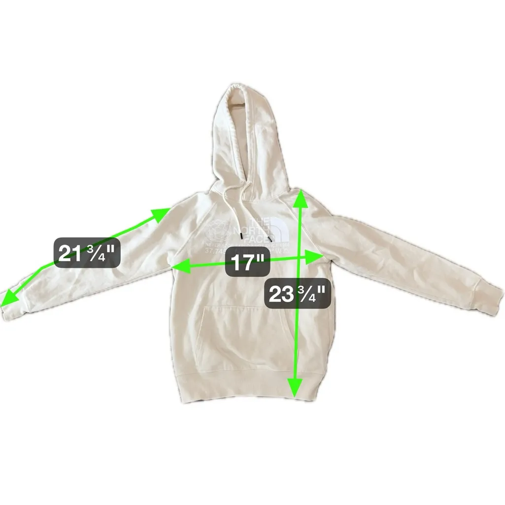 The North Face Women's Off-White Hoodie | S - Image 6
