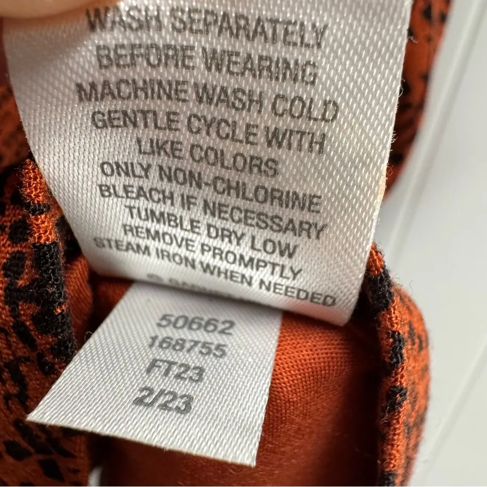 NEW Garnet Hill Millie Crepe 3/4 Sleeve Mini Dress Orange Small S NWT - Image 12