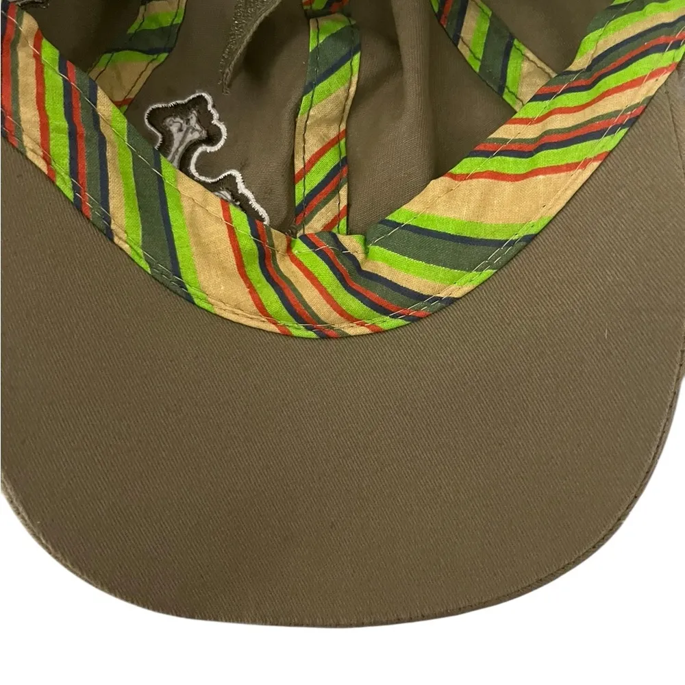 Something Special LA Embellished Sequins Rhinestones Studded Cross Khaki Cap Hat Tan - Image 9