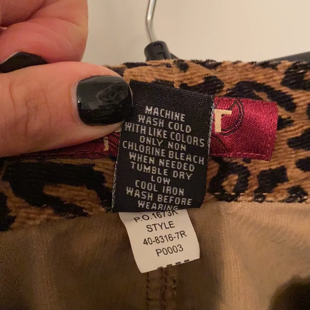Y2K Kikit Jeans corduroy leopard print pencil skirt, size 10 - Image 7