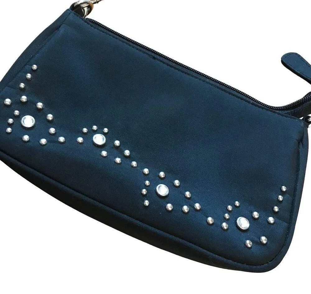 Vintage Black Purse Small Black Clutch Handbag - Image 4