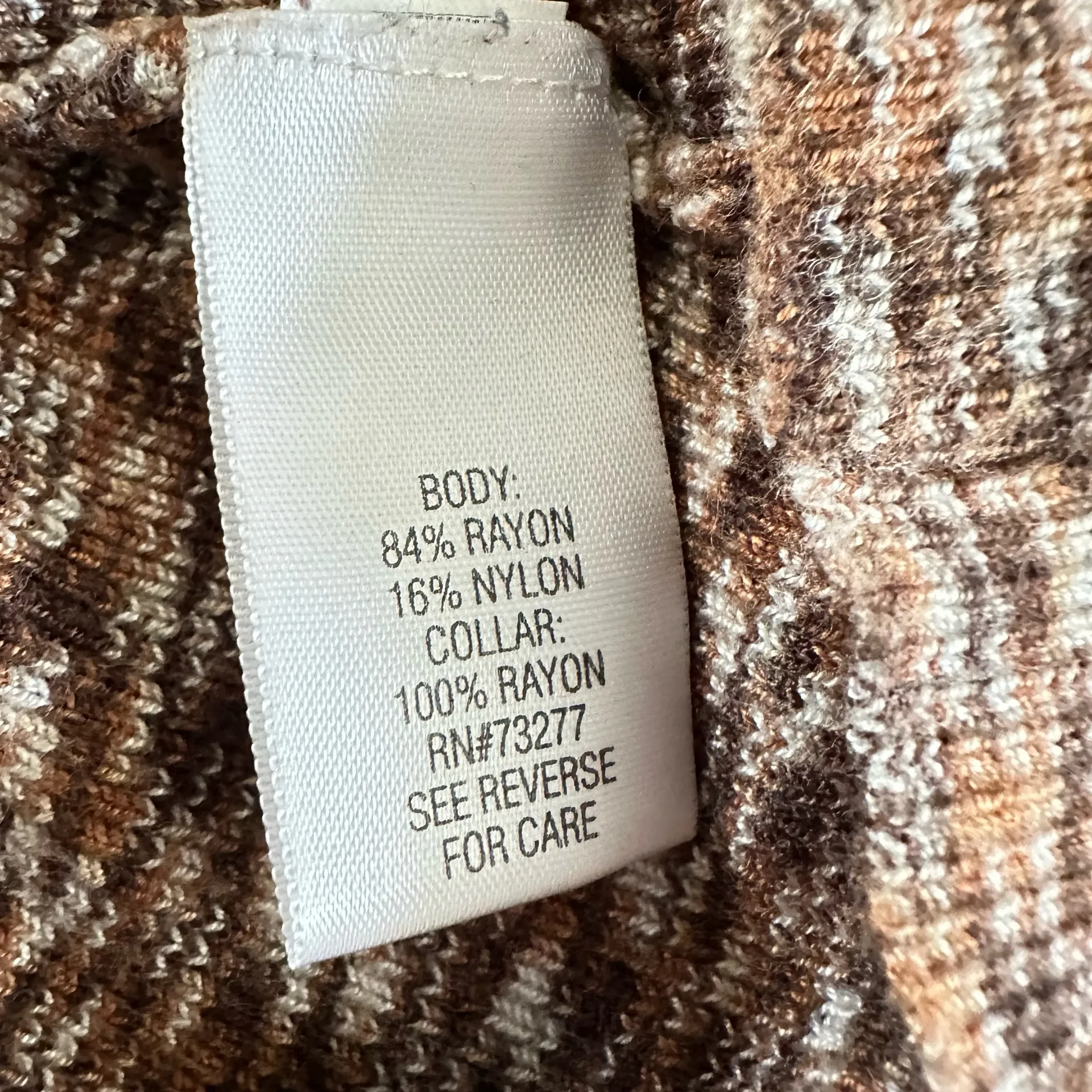 Apt 9 Short Sleeve brown Sparkle Cowl Neck Sweater Size L - Image 6