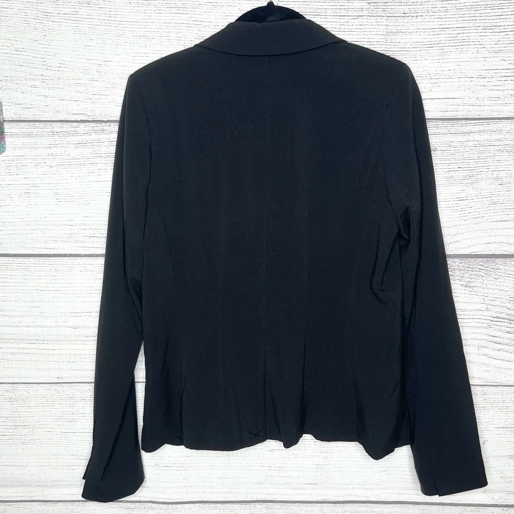 XOXO Classic Black Single Button Blazer Jacket Size Medium - Image 5