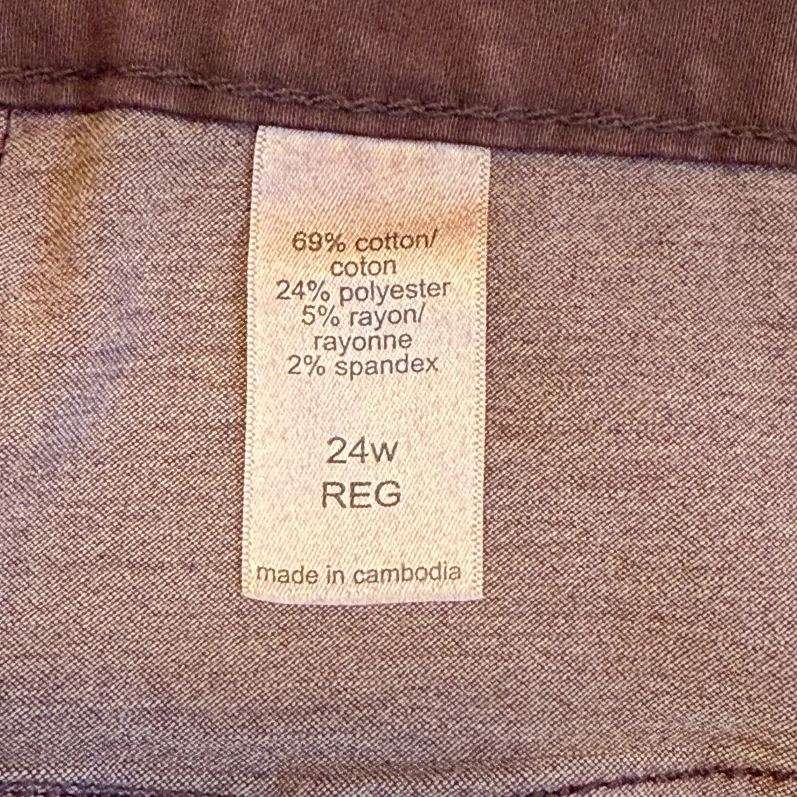 Maurices High Rise Skinny Leg Jeans Women Sz 24W Dark Burgundy Comfort Stretch # - Image 6