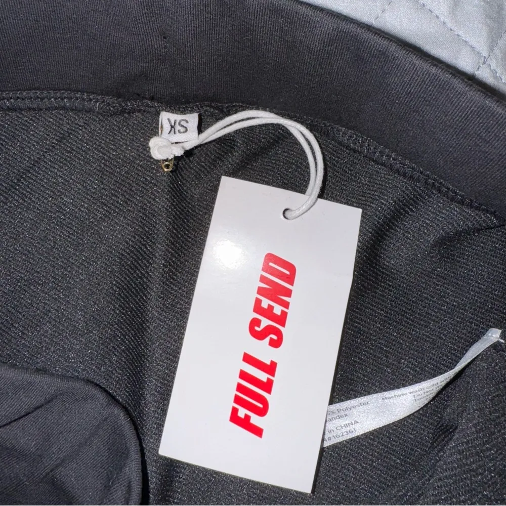 Full Send Skirt‎ | Black Mini with Red Stripe | Drawstring Waist, Comfy Size XS - Image 5