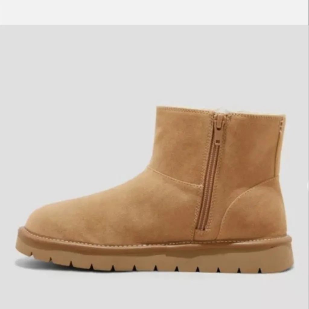 Universal Thread Tan Suede Ankle Boots Sz 7 memory foam - Image 3