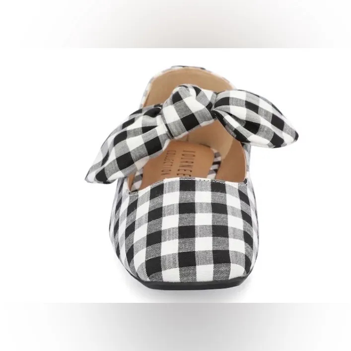 Journee Collection Seralinn Ballet Flat, Style: SERALINN, Size 9.5 Black Plaid - Image 4