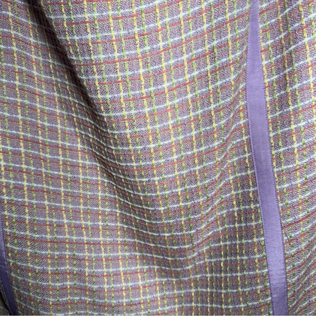 VINTAGE NWT Terry Lewis • Tweed Midi Skirt • Medium • Business • Office Attire Purple - Image 4