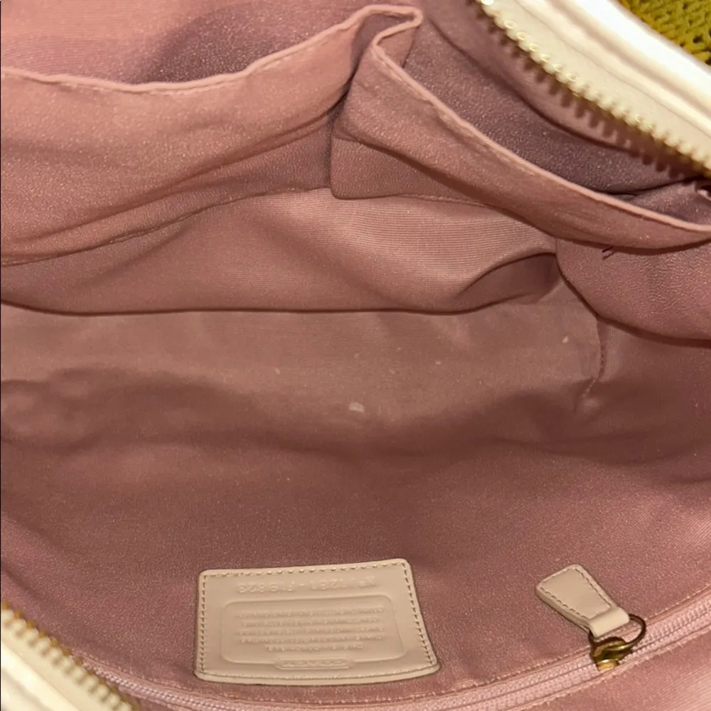 Coach Beige Signature Monogram Coated Canvas Crossbody/ Shoulder Bag - Image 9