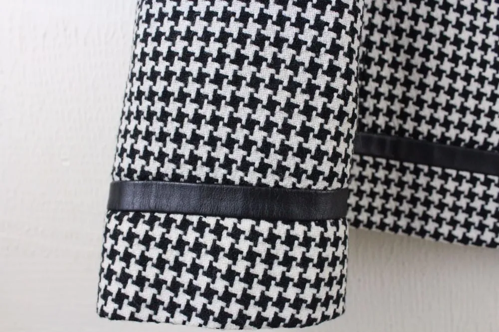 Vintage Pendleton Wool Zip Houndstooth Jacket - Image 5