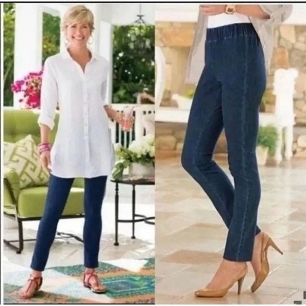 ✨Soft Surroundings Metro Skinny Denim Sz Medium Legging Jeans✨ - Image 2