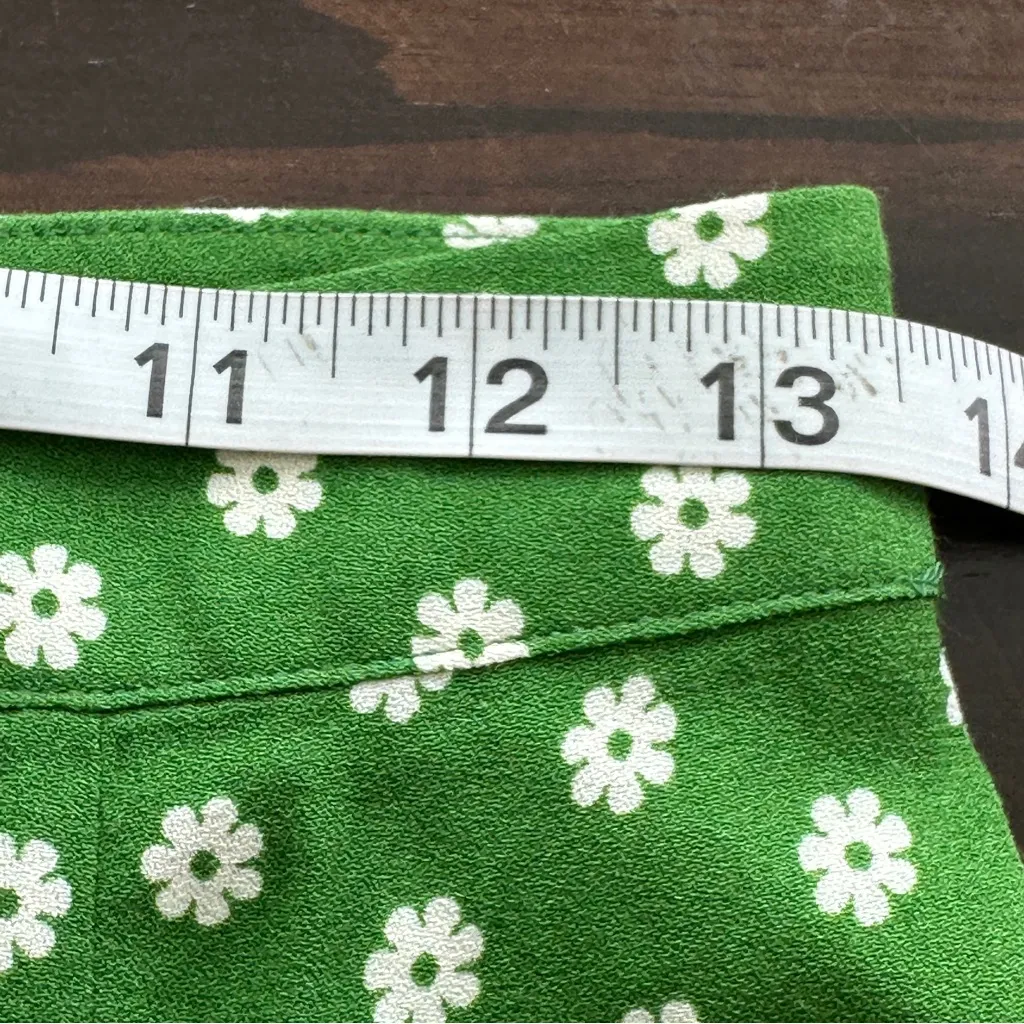 Reformation Floral Print green Y2K Skater Mini Skirt 4 - Image 9